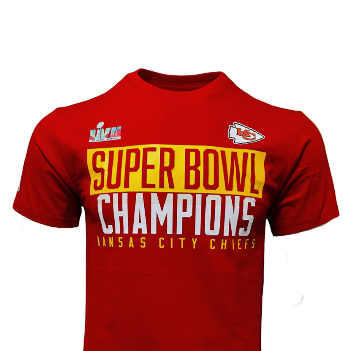 Playera Manga Corta 100% Algodón ProLine NFL KC CHIEFS Superbowl Champions 2023 Collection