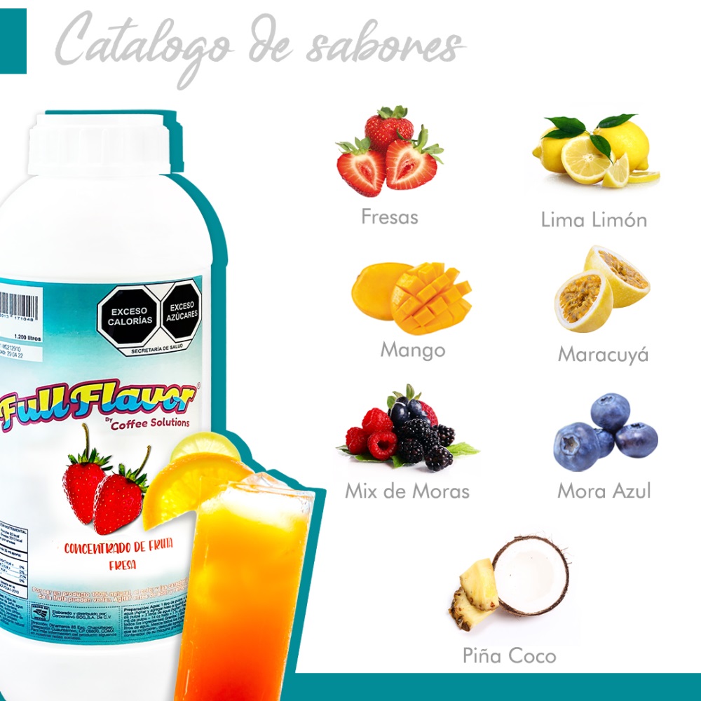 Concentrado De Fruta Sabor Fresa 1,200ml