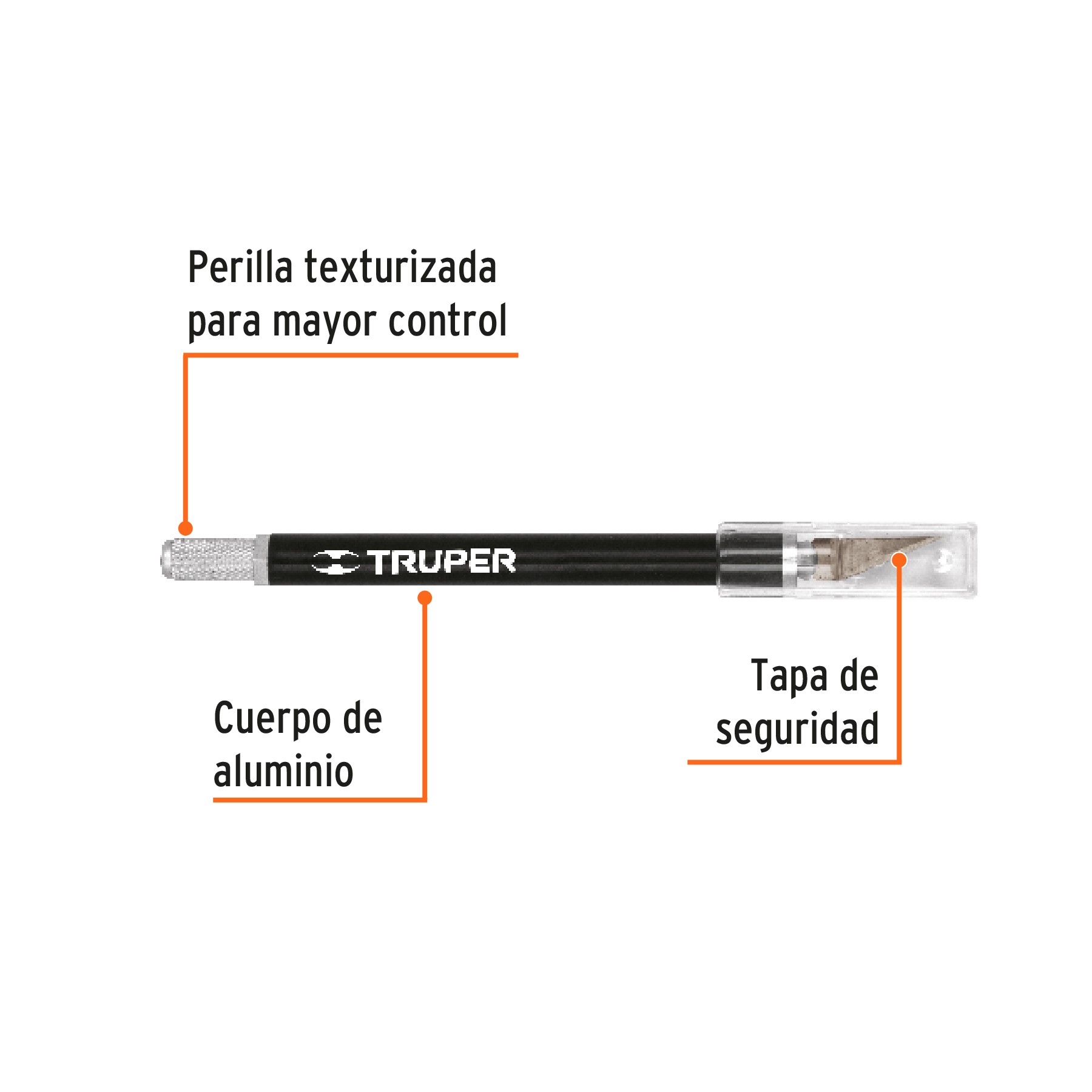 EXACTO 6" PROFESIONAL CON 5 CUCHILLAS DE ACERO SK5, TRUPER 16969