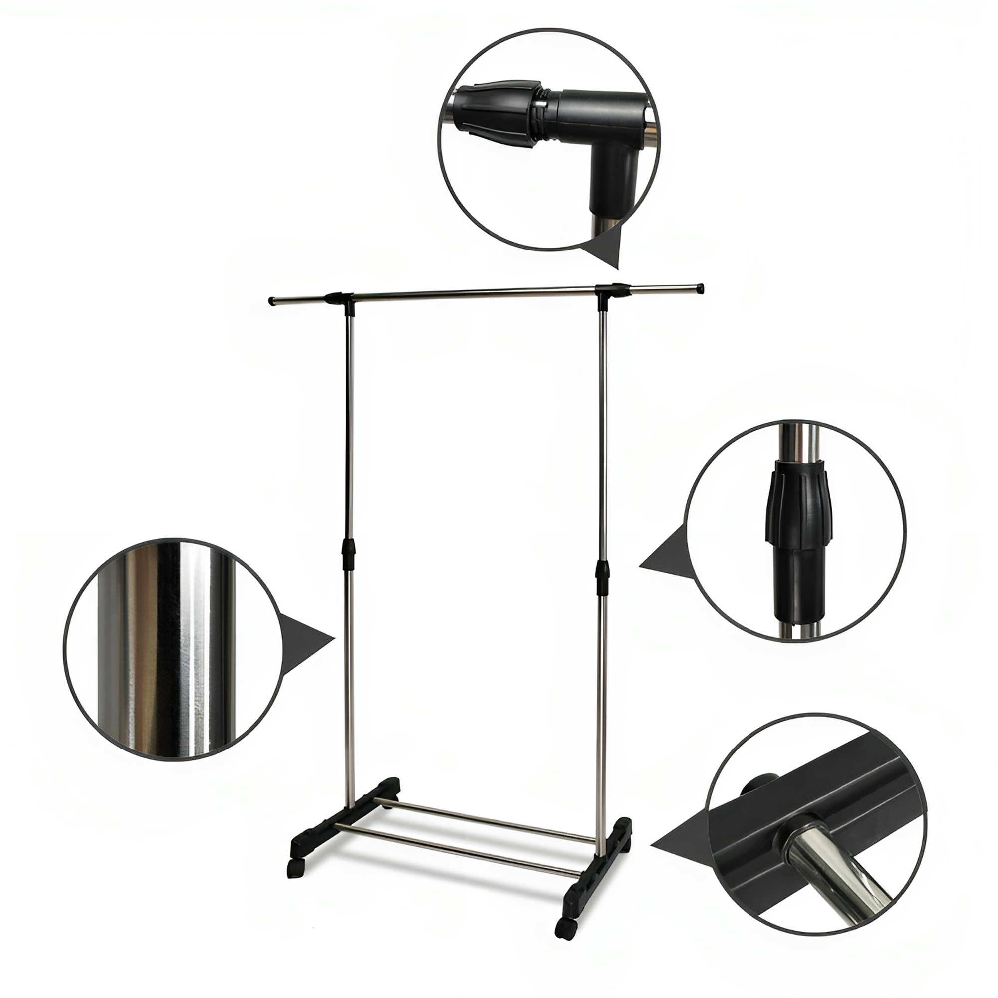 Rack Tendedero Para Ropa Hiperware Ajustable Color Gris
