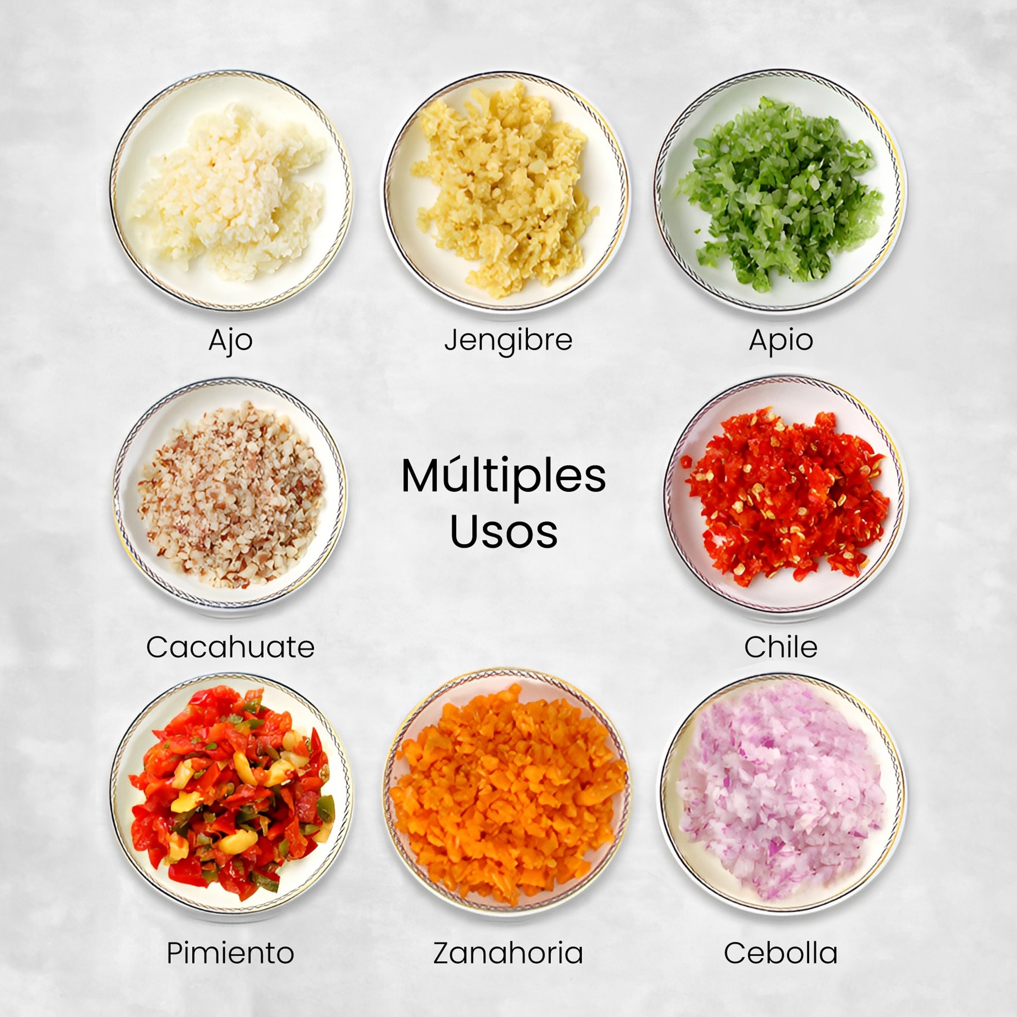 Picadora de Ajo Cebolla Verdura Hiperware de Prensa Manual Color Verde