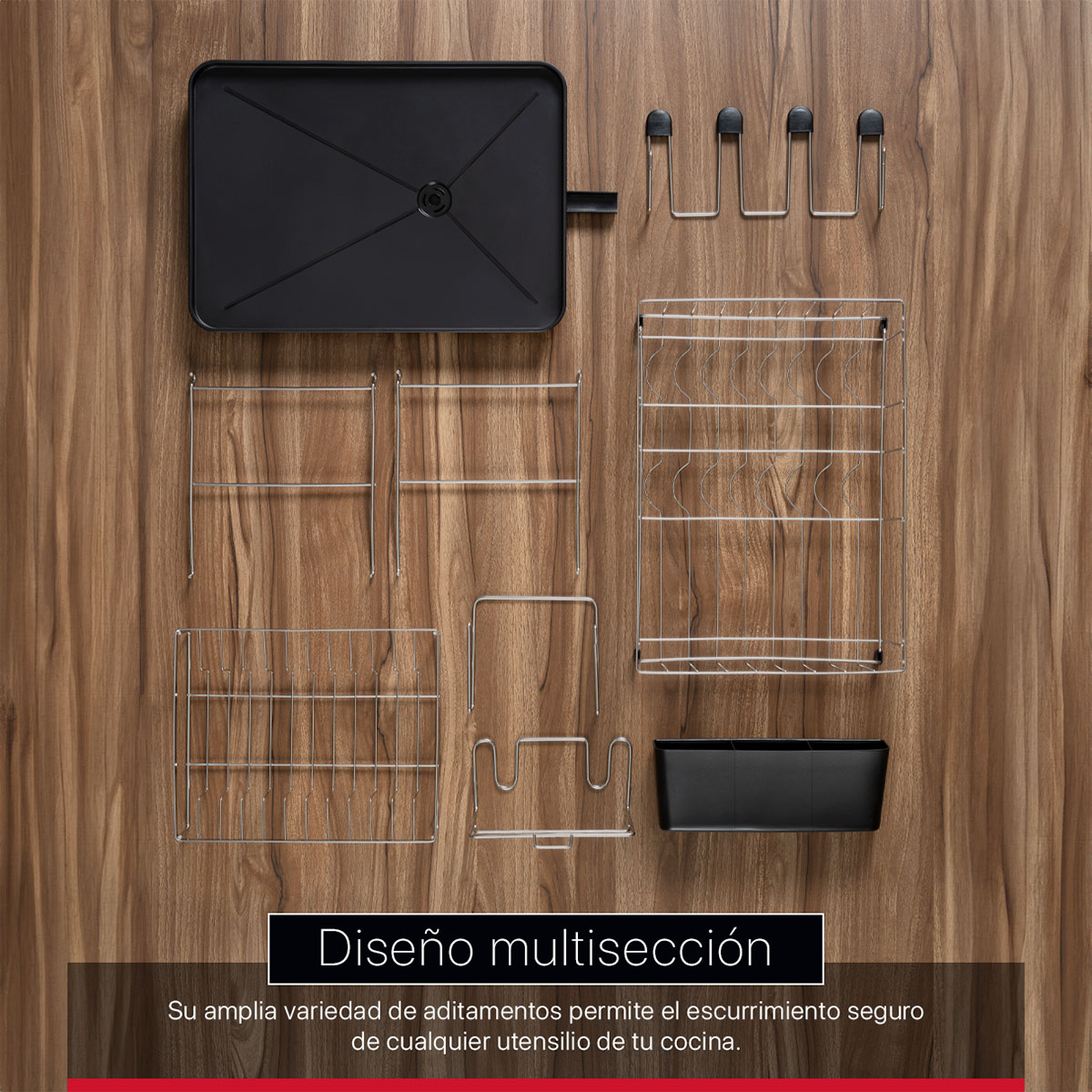 Escurridor de Trastes para Vajilla Platos Acero Inoxidable con 2 Niveles Cookify