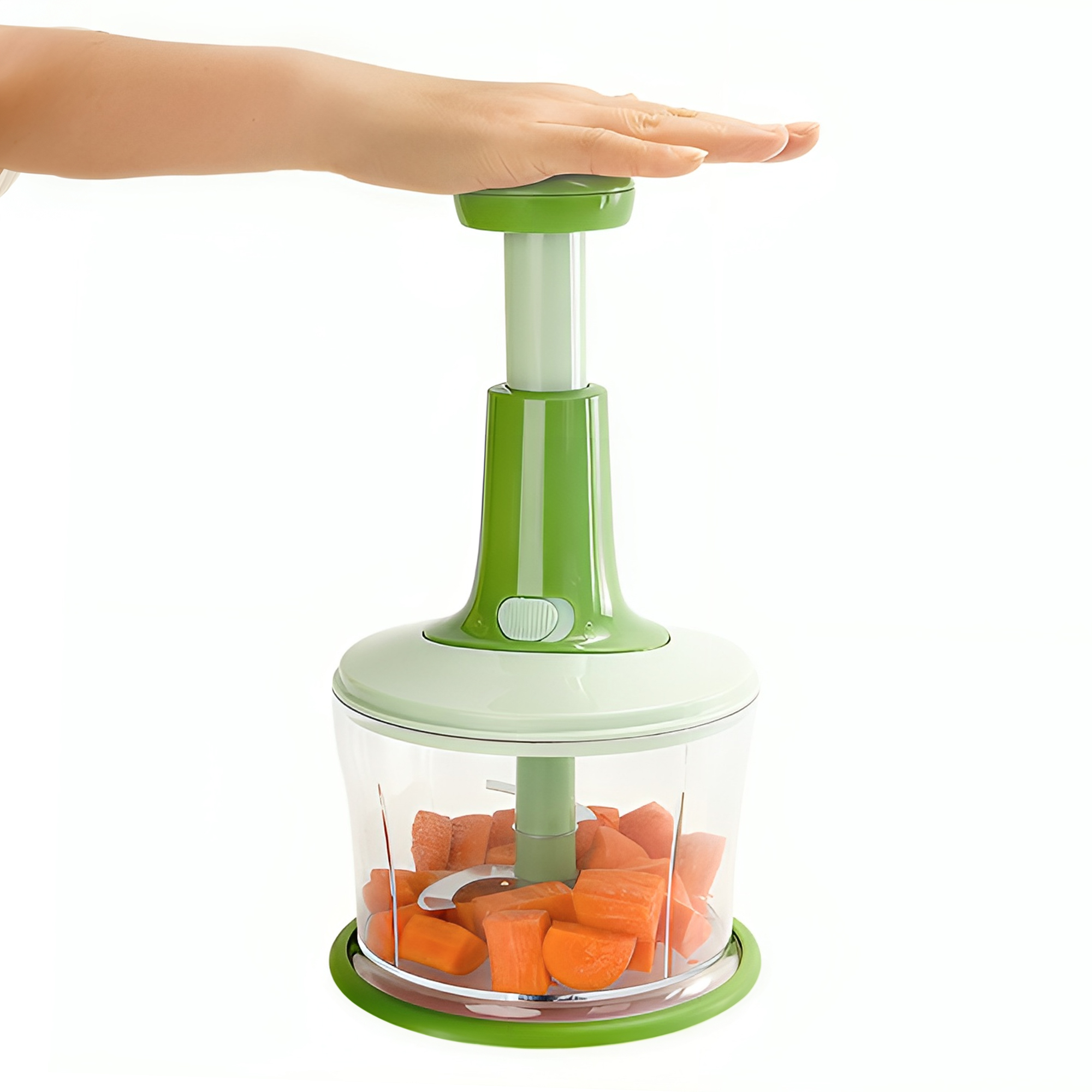 Picadora de Verduras 3 en 1 Hiperware Mezcla y Centrifuga Color Verde