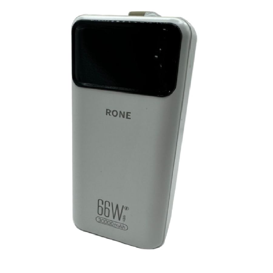 Power Bank Pila Batería Portátil Blanca 30000 mAh Linterna Capacidad Real