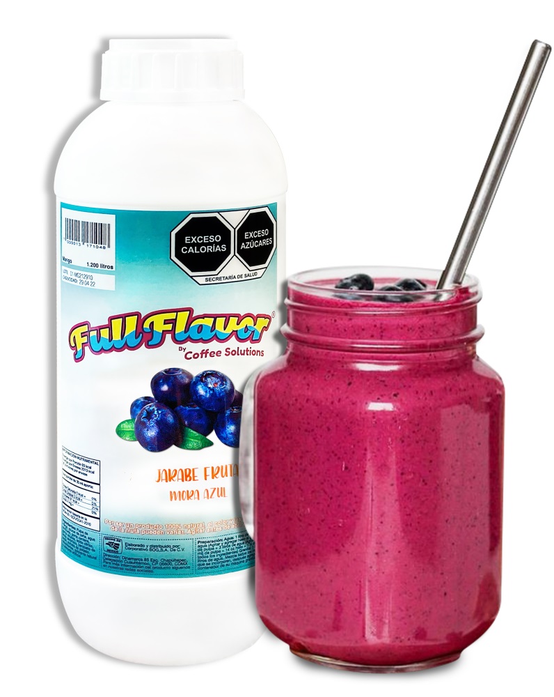 Concentrado De Fruta Sabor Mora Azul 1,200ml