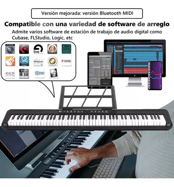 Teclado Piano Digital 88 Teclado Musical Con Micrófono - Gen88