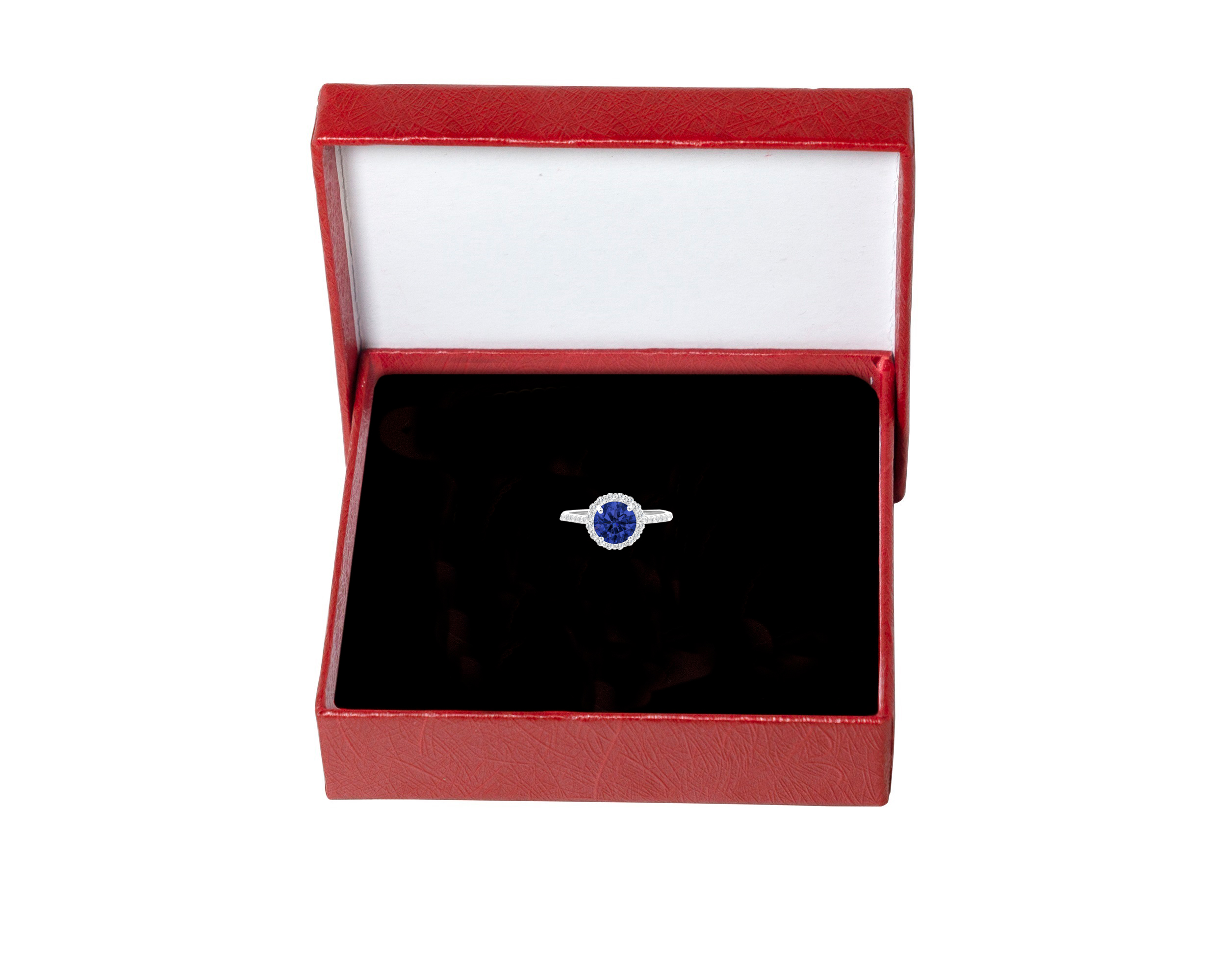 Anillo Plata 925 Horoz Piedra Azul #7 SP28.