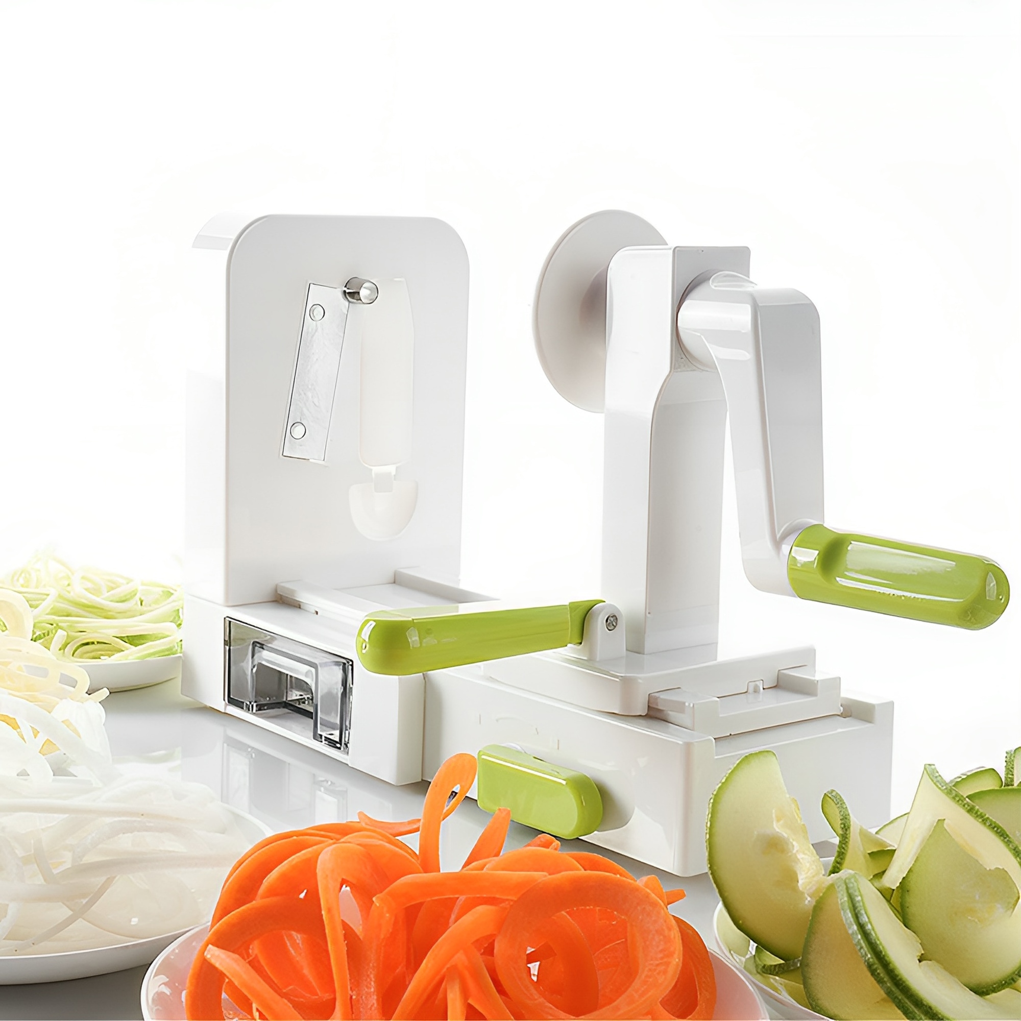 Rallador de Verduras Spiralizer Plegable Hiperware 5 Cortes en Espiral Color Blanco