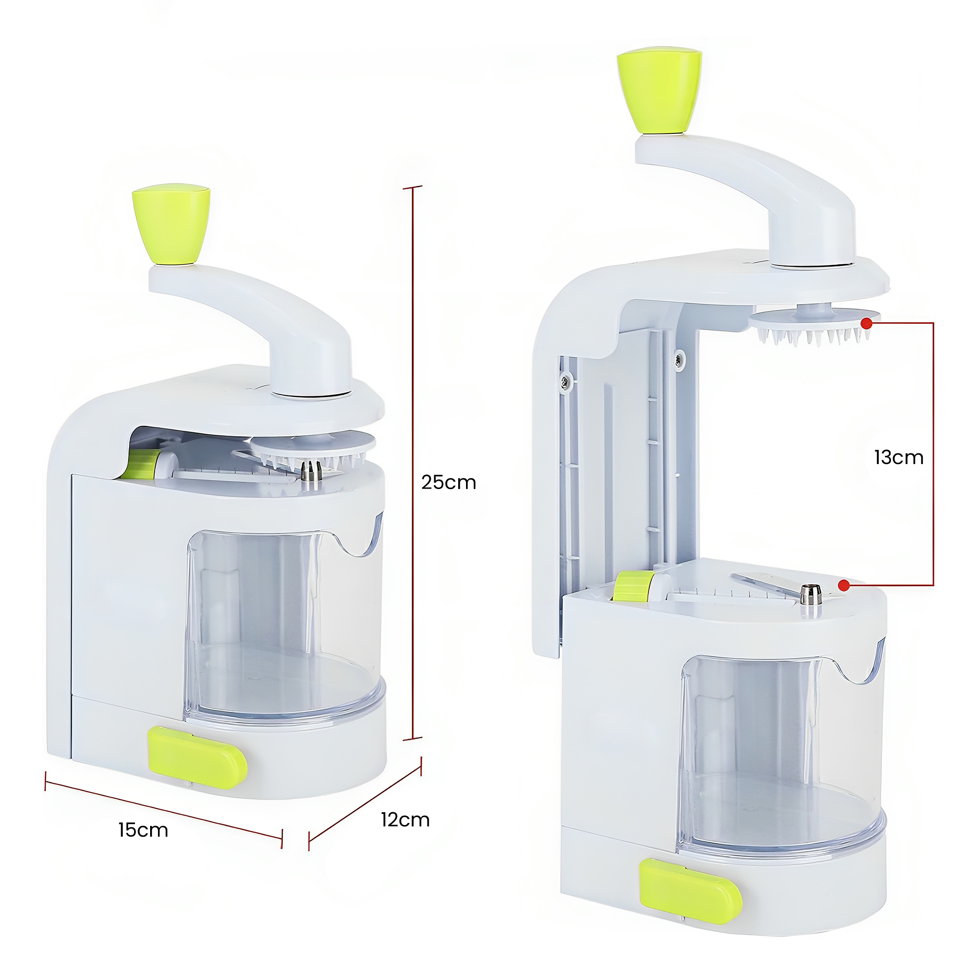 Rallador de Verduras Spiralizer Vertical Hiperware 4 Cortes en Espiral Color Blanco