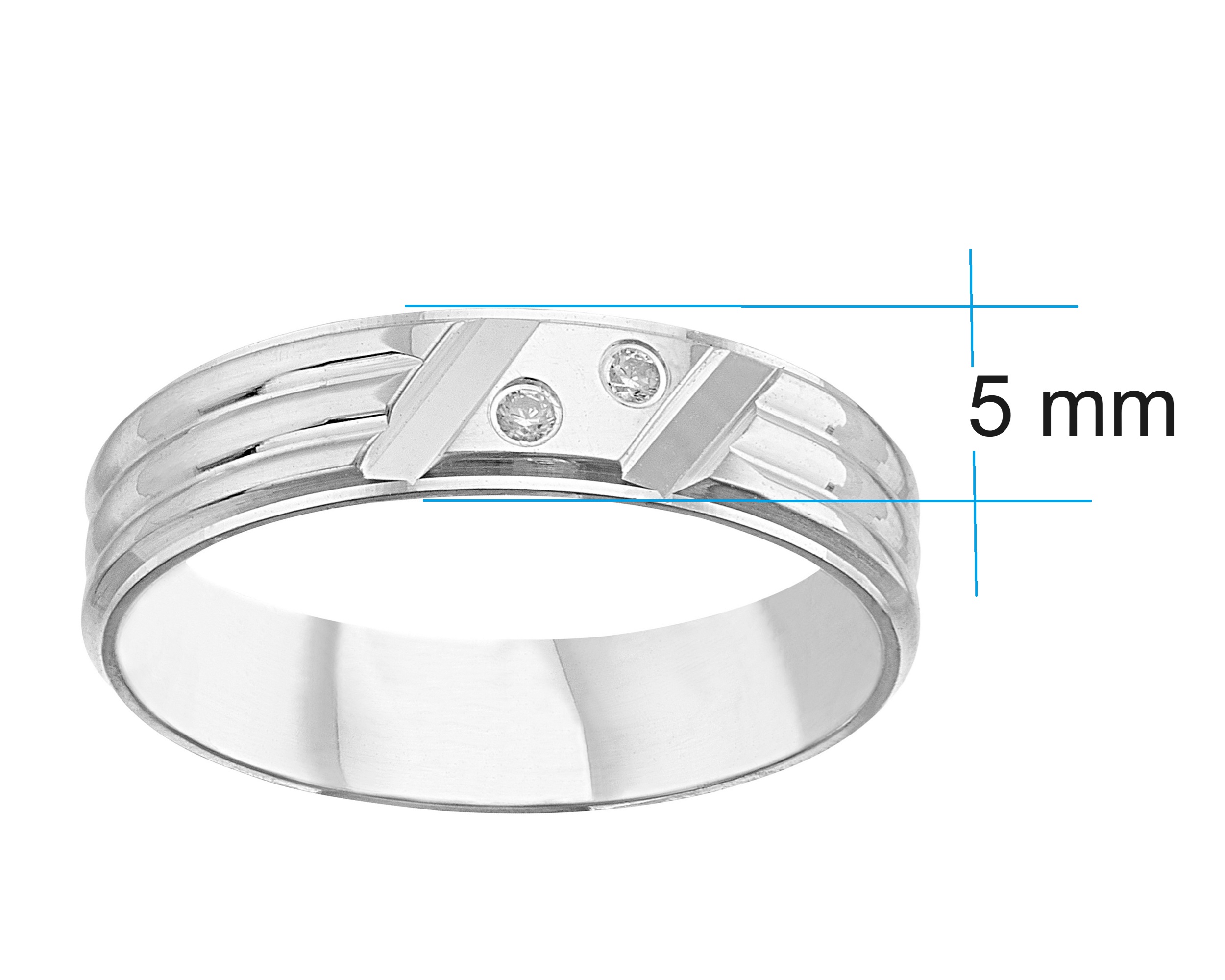 Argolla Plata 925 Horoz 2 Circonias #5 SP100.