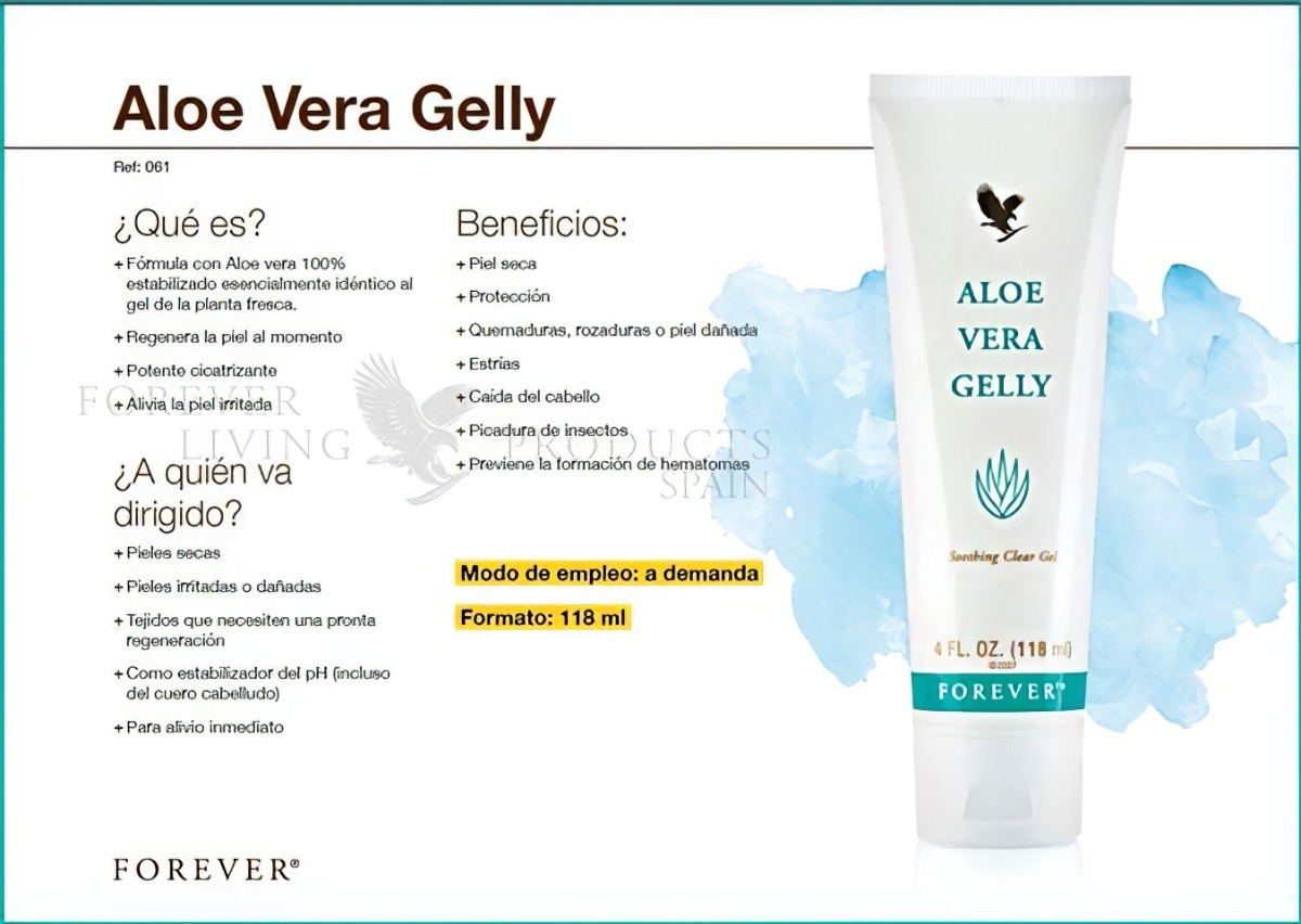 Aloe Vera Gelly Forever Living Gel De Sabila Cara Y Cuerpo