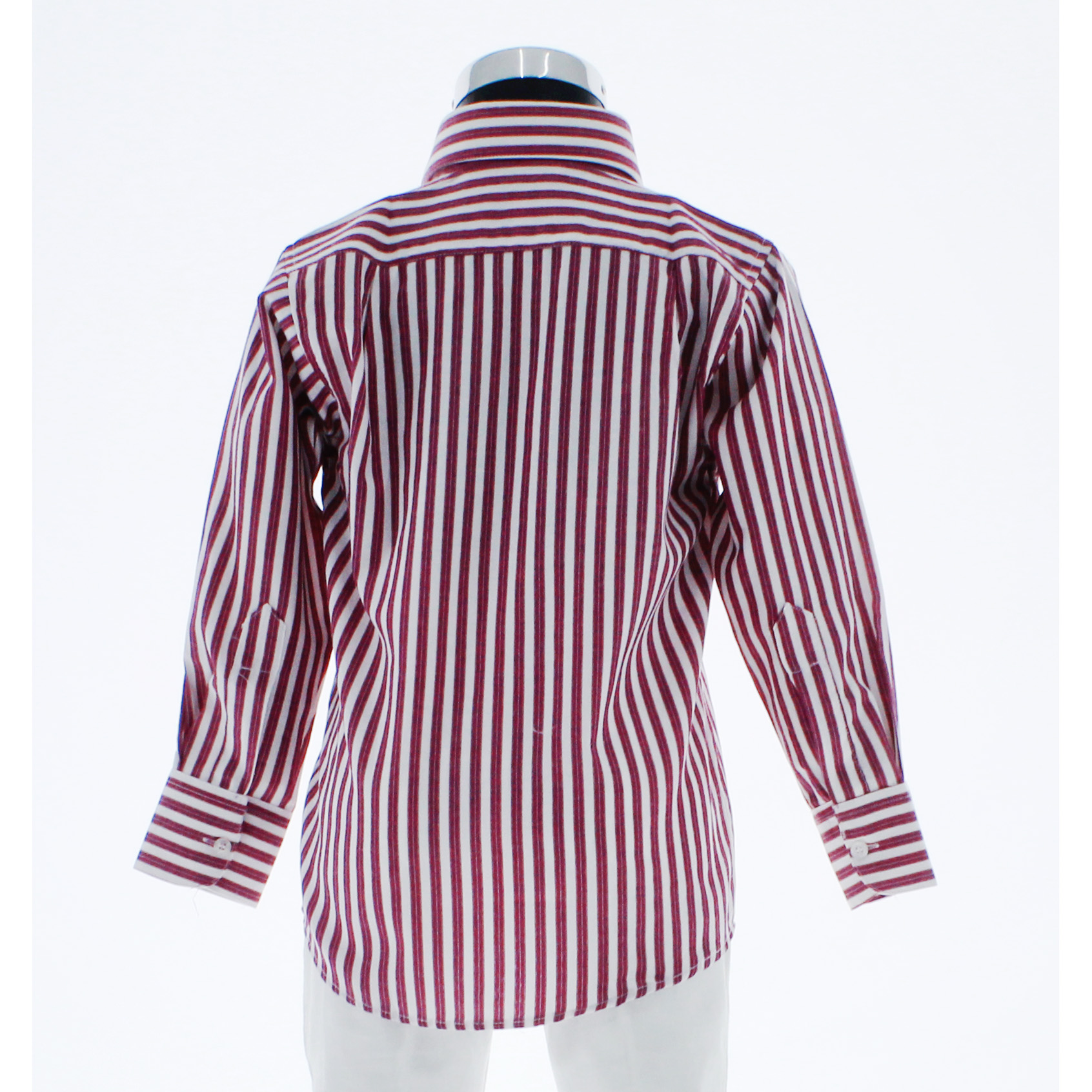 Camisa De Vestir Niño Color Blanco Rayado Rojo 3656 2 A 18 Años