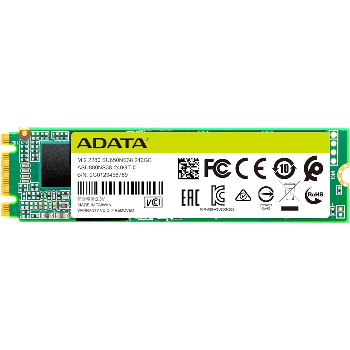Unidad de Estado Solido SSD Adata Ultimate SU650 3D TLC 240GB SATA III M.2
