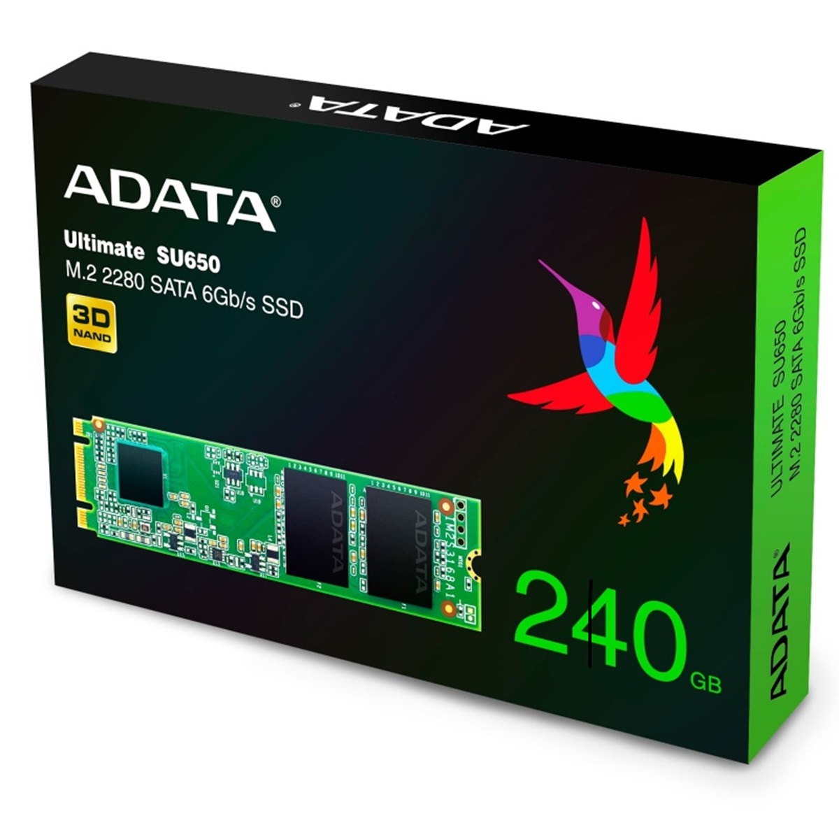 Unidad de Estado Solido SSD Adata Ultimate SU650 3D TLC 240GB SATA III M.2