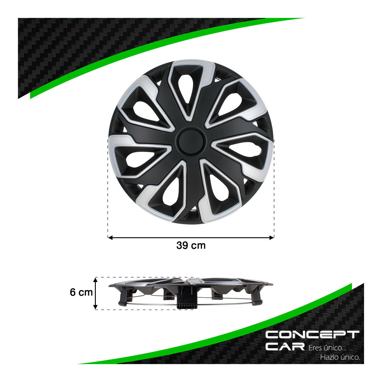 Juego 4 Tapones Rin Calidad Premium Ultimo Silver Rin 14