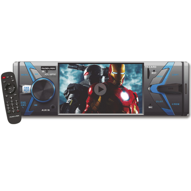 Autoestéreo Pantalla 1 DIN Audio Labs ADL-MP90 De 4 Pulg BT USB Con Control Y Cámara De Reversa.