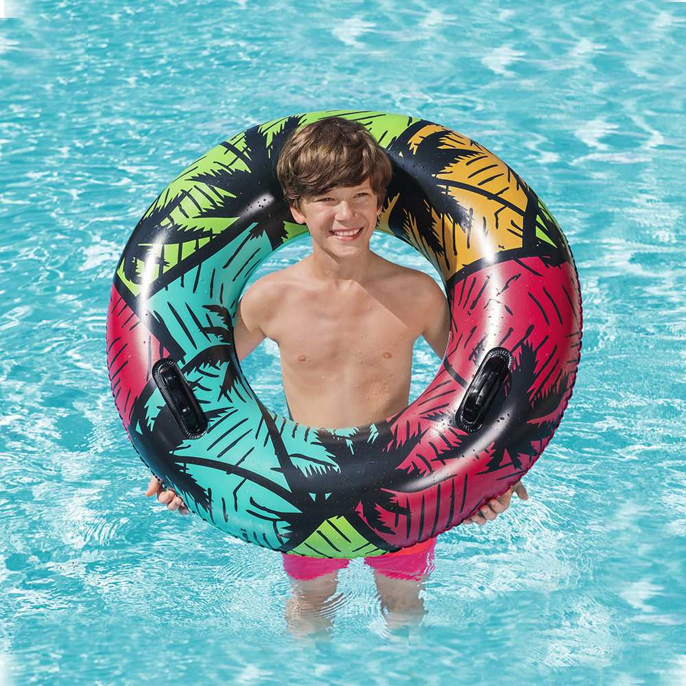 Salvavidas Inflable Dona Diseño Tropical Flotador 91 Cm