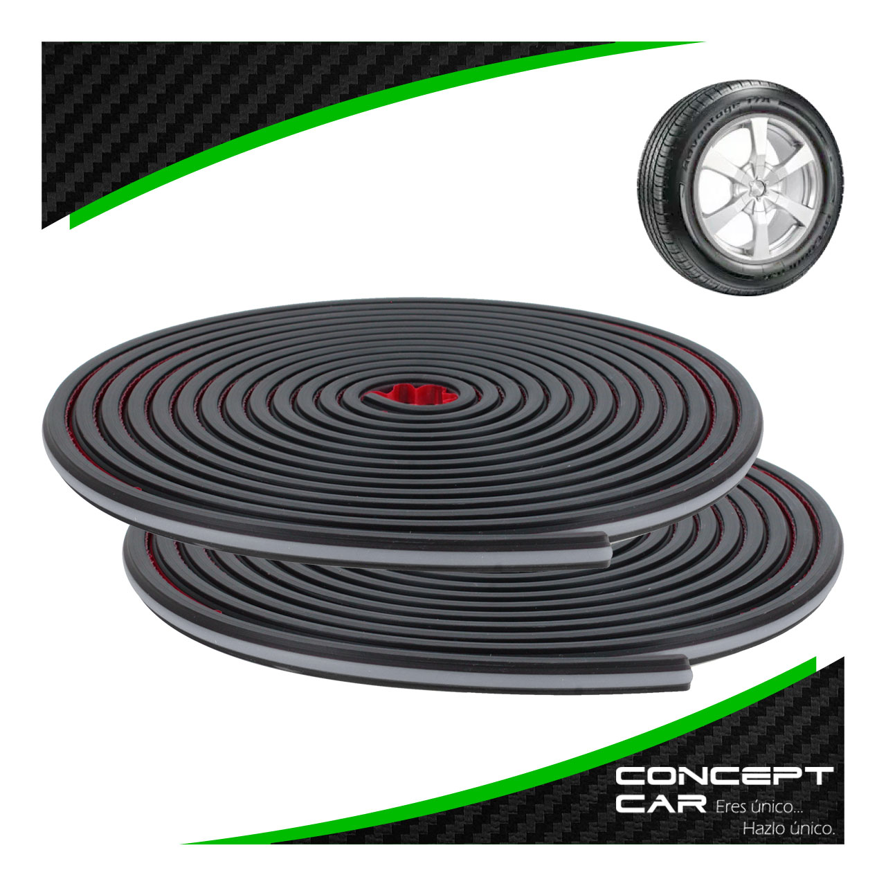Rollo Protector De Rin Auto Camioneta Goma Adhesivo 8 Metros