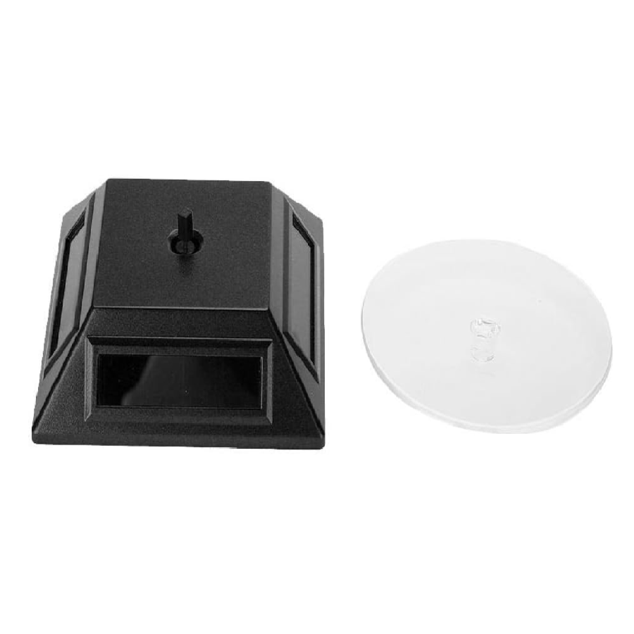 Base Plataforma Giratoria Negra Solar Exhibidor Joyeria Relojes Electronicos Profesional