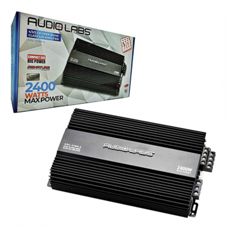 Amplificador Audio Labs ADL-C160.4 2400 Watts Clase A/B 4 Canales