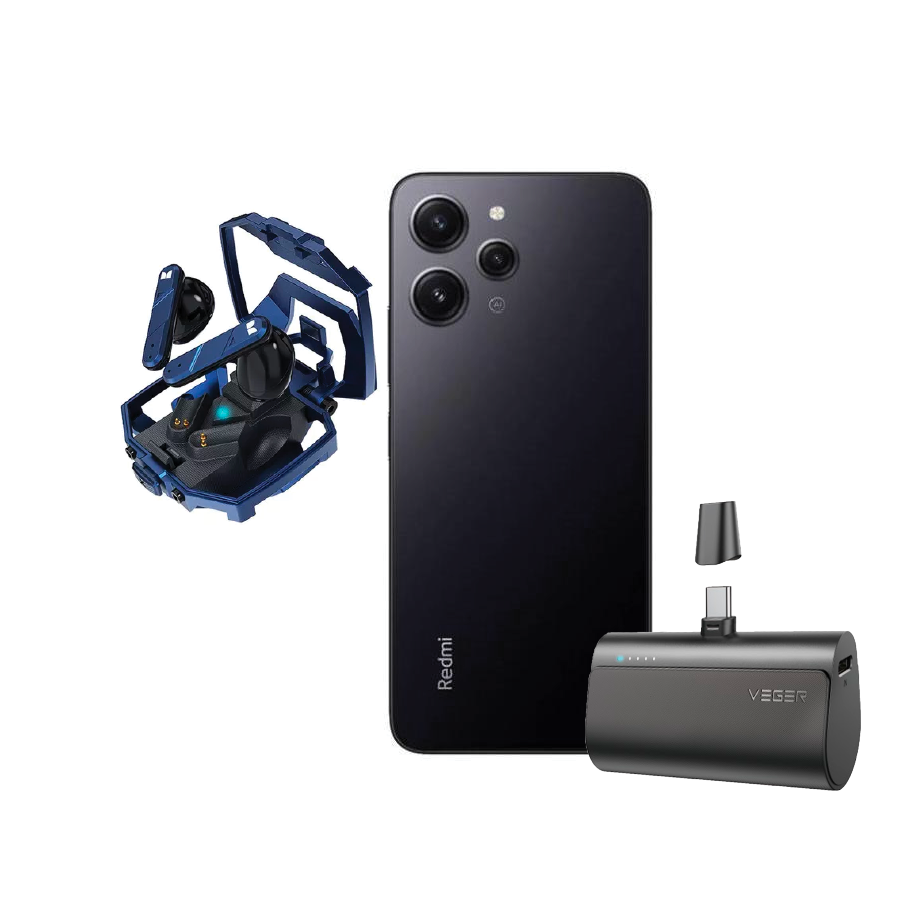 Redmi Note 12 8/256GB Negro+PowerBank+ Audífonos Monster