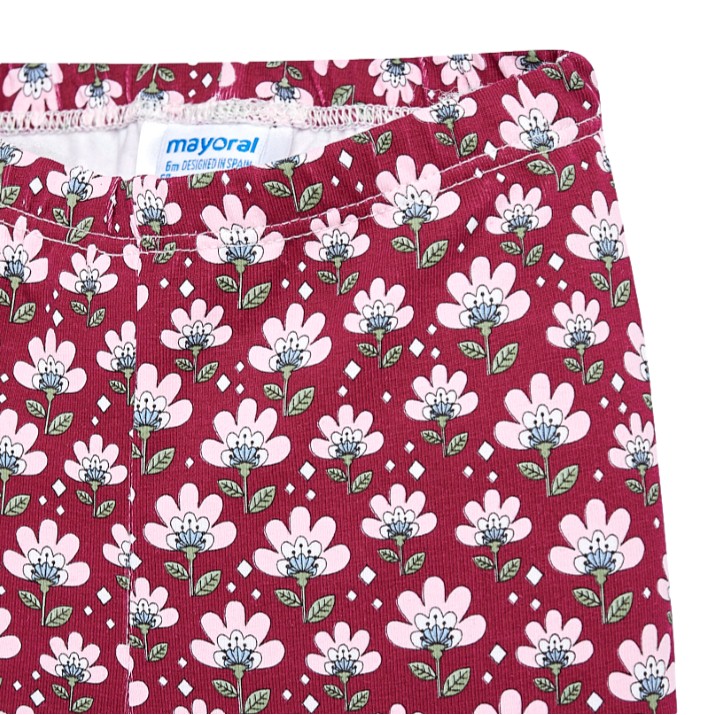 Conjunto Mayoral camiseta manga larga dibujo y leggings estampados para bebé niña