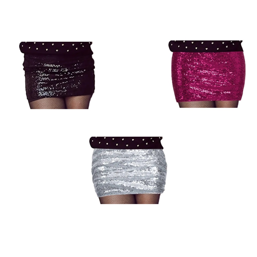 Falda Ajustada de lentejuelas.