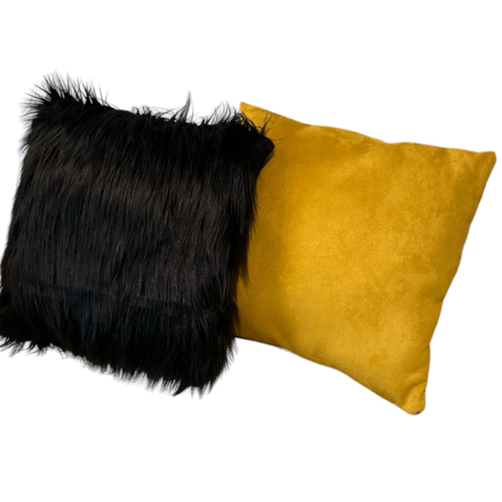 Pack Cojin Pelo largo y Suede Decorativo