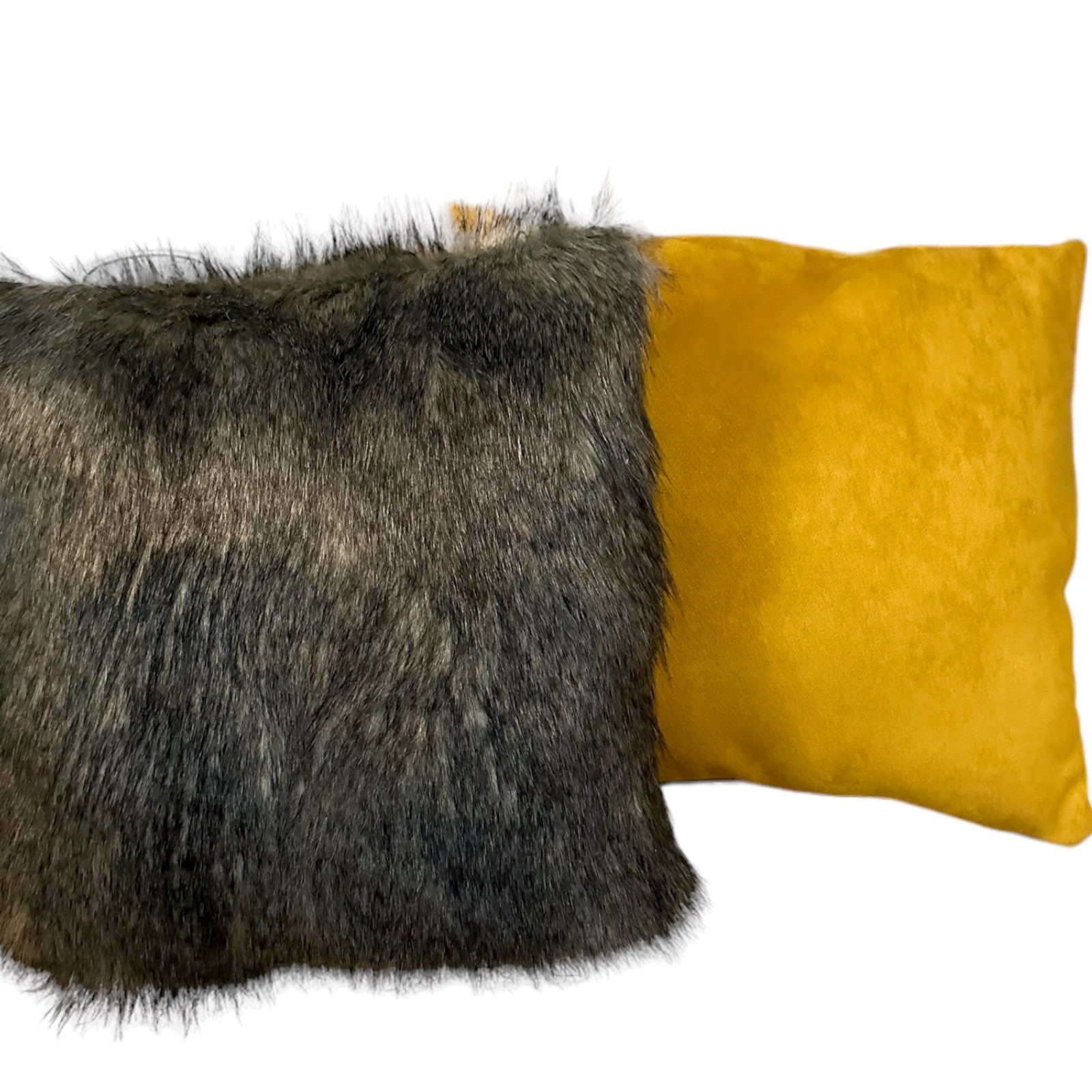 Pack Cojin Pelo largo y Suede Decorativo