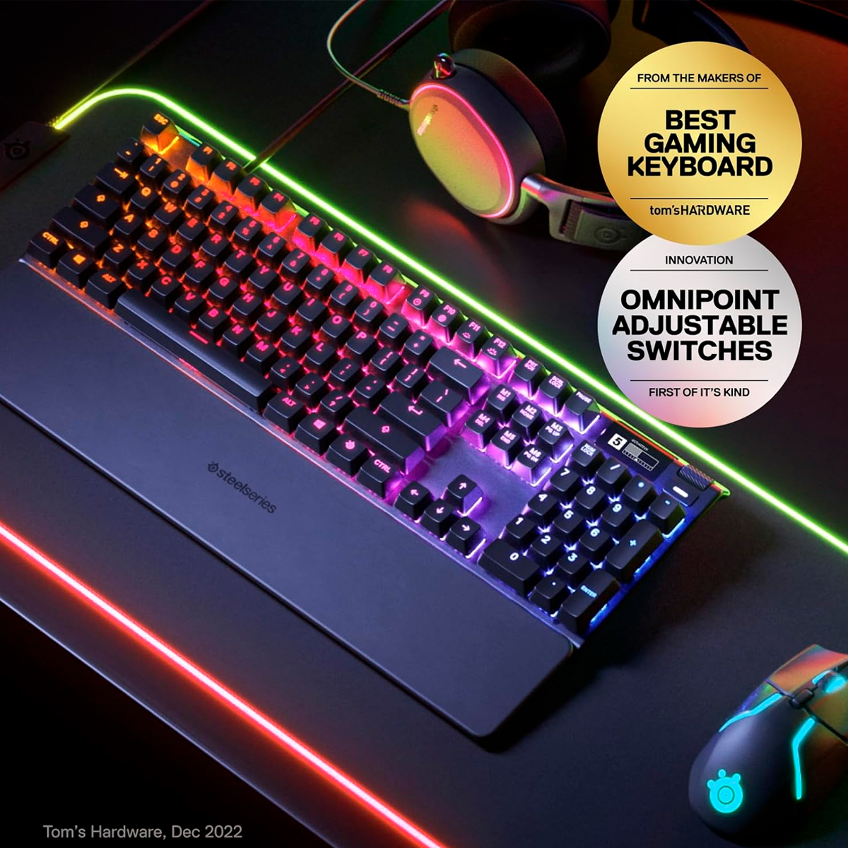 Teclado Gamer Apex Pro Switch Mecanico SteelSeries Luz RGB Reacondicionado Tipo A