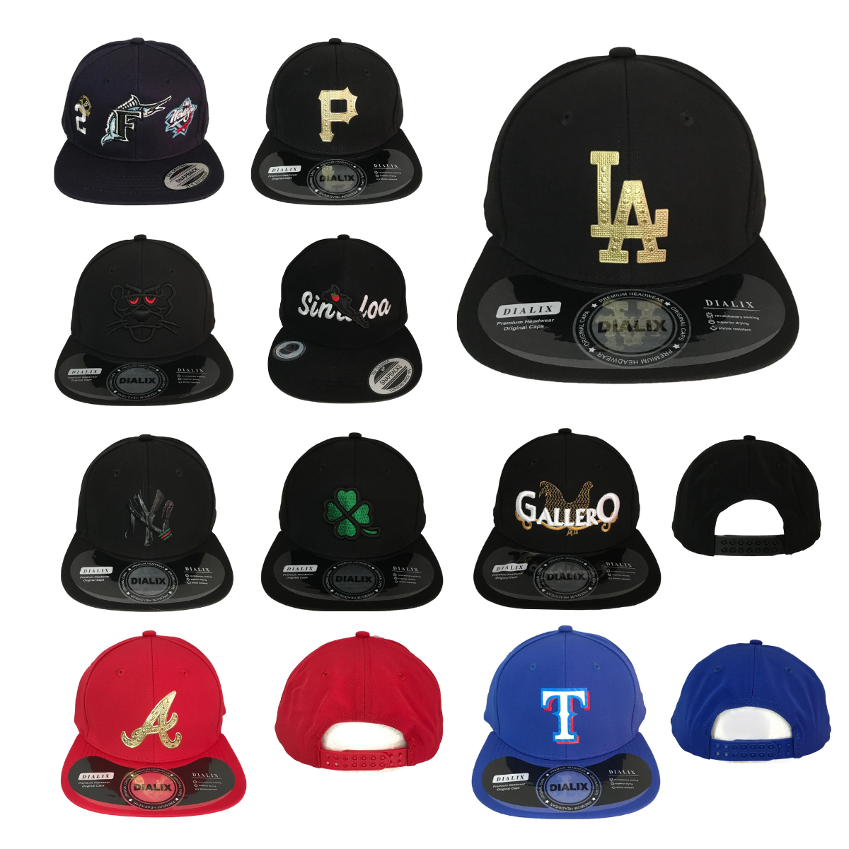 Kit 10 pz Gorra Económica Bordada Plana 