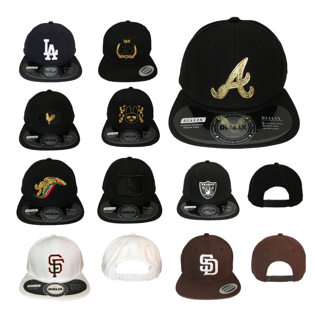 Kit 10 pz Gorra Económica Bordada Plana 