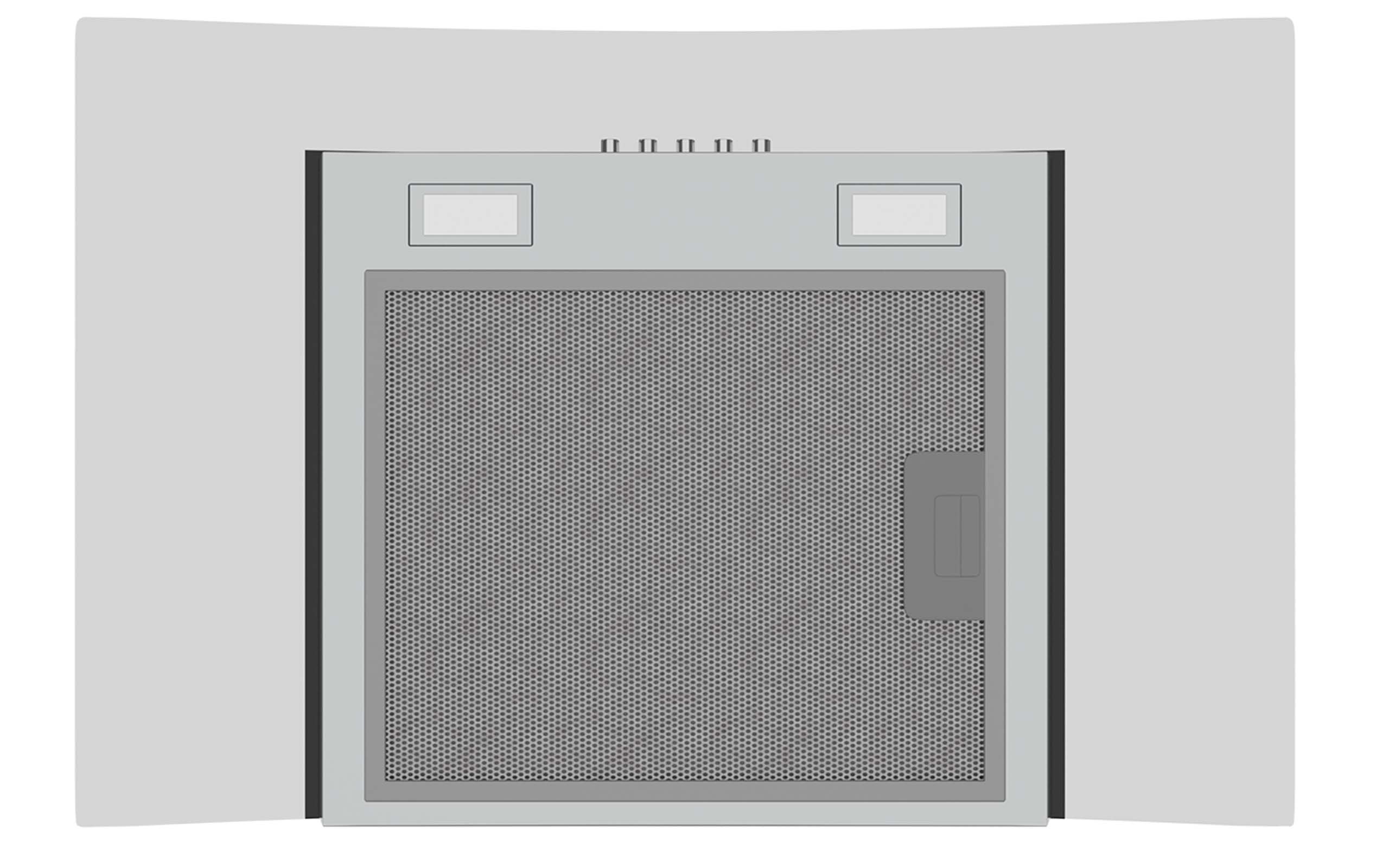 Campana Kutchen Pared Kcp60560 Cristal Curvo 60cm Acero Inox Color Gris