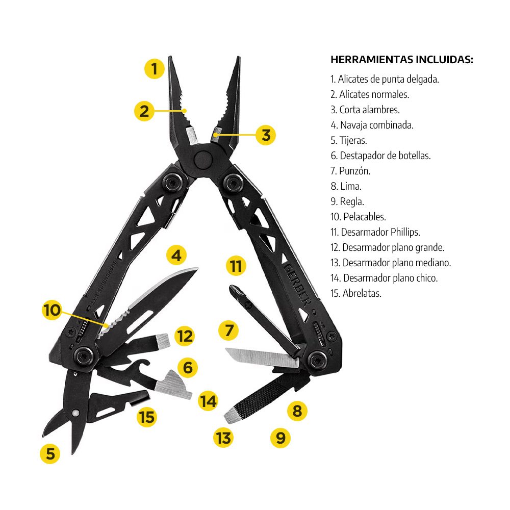 Multiherramienta Suspension NXT Negra Gerber