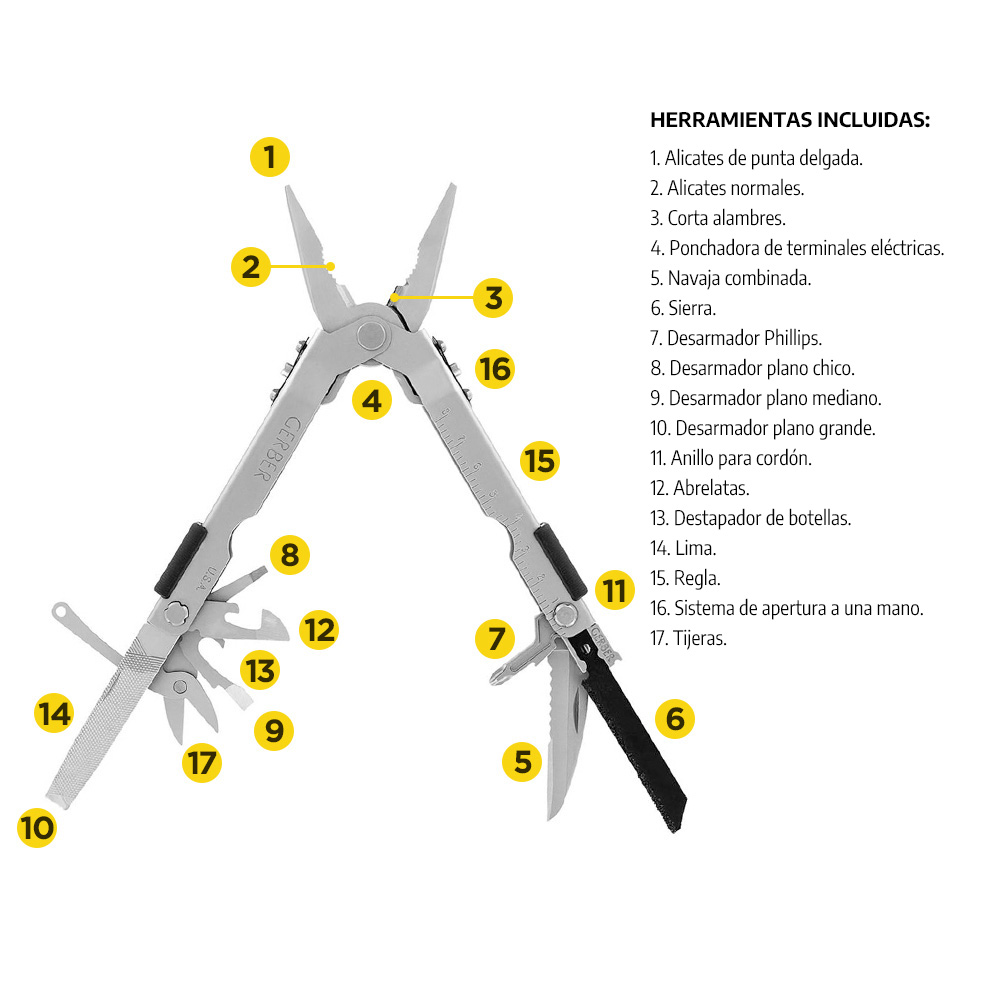Multiherramienta MP600 Pro Scout Kit Plata Gerber