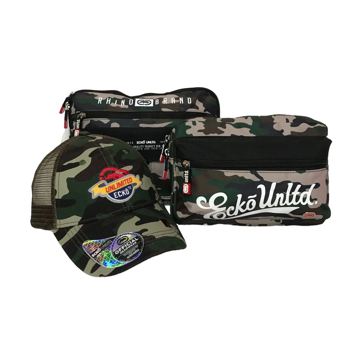 Kit De 3 Piezas Gorra, Pechera y Cangurera Ecko .