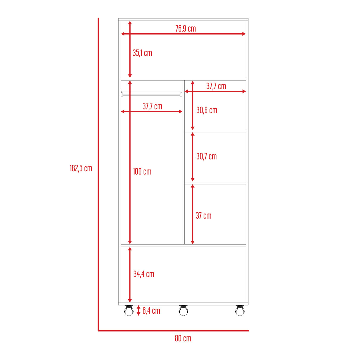 CLOSET ARMABLE MODELO IKO ROVERE EXCELSIOR