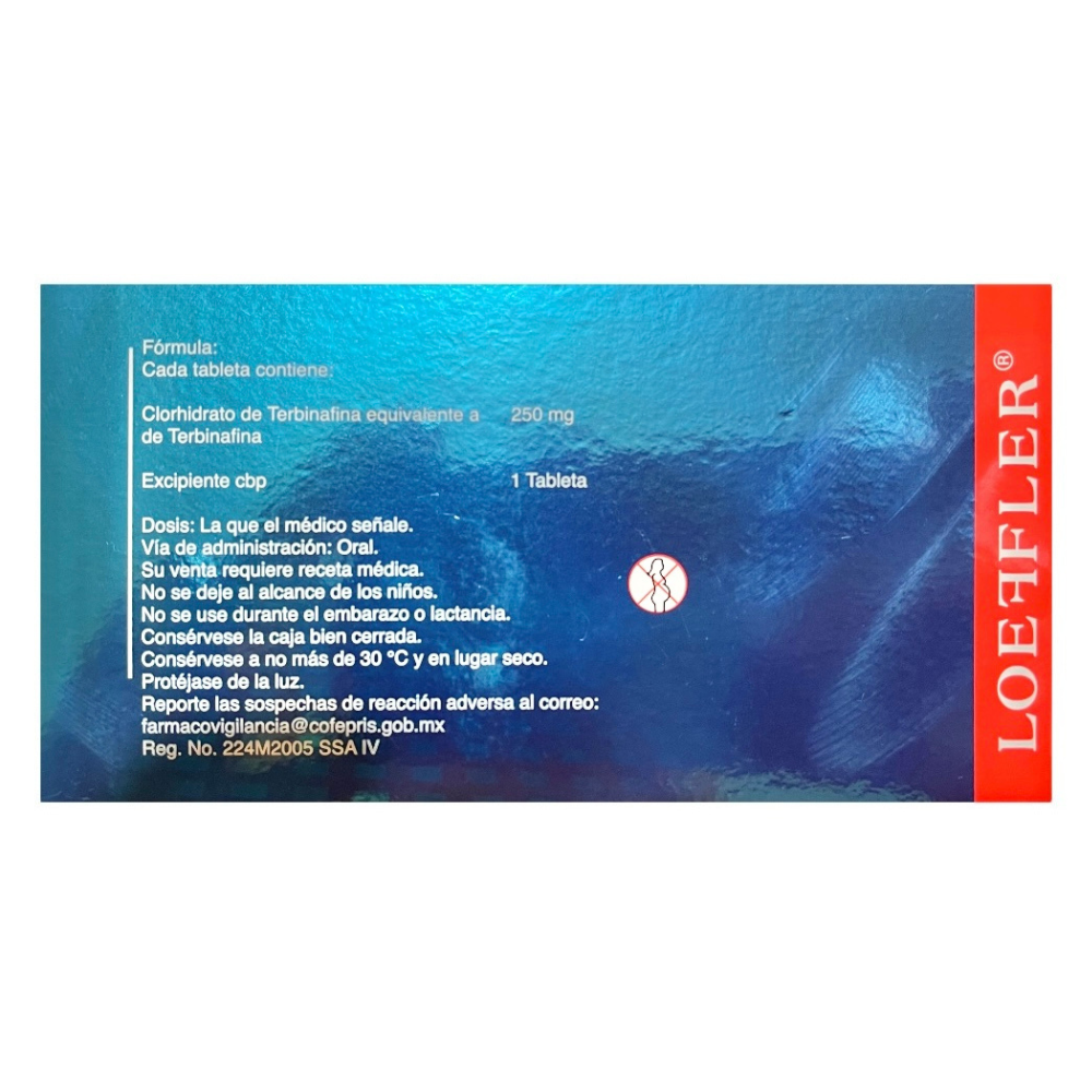 Tratamiento Medicamento Antimicótico Hongos Pie de Atleta Erbitrax-T Terbinafina 1 Caja con 28 Pastillas