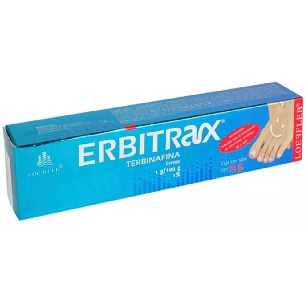 Tratamiento Medicamento Antimicótico Hongos Erbitax-T Terbinafina 4 Cremas Pomadas con 15 g c/u