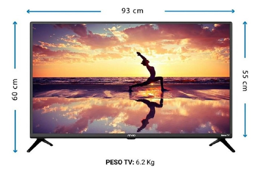 Pantalla De 40 Pulgadas Atvio ATV-40HDR Smart TV Roku LED HD 