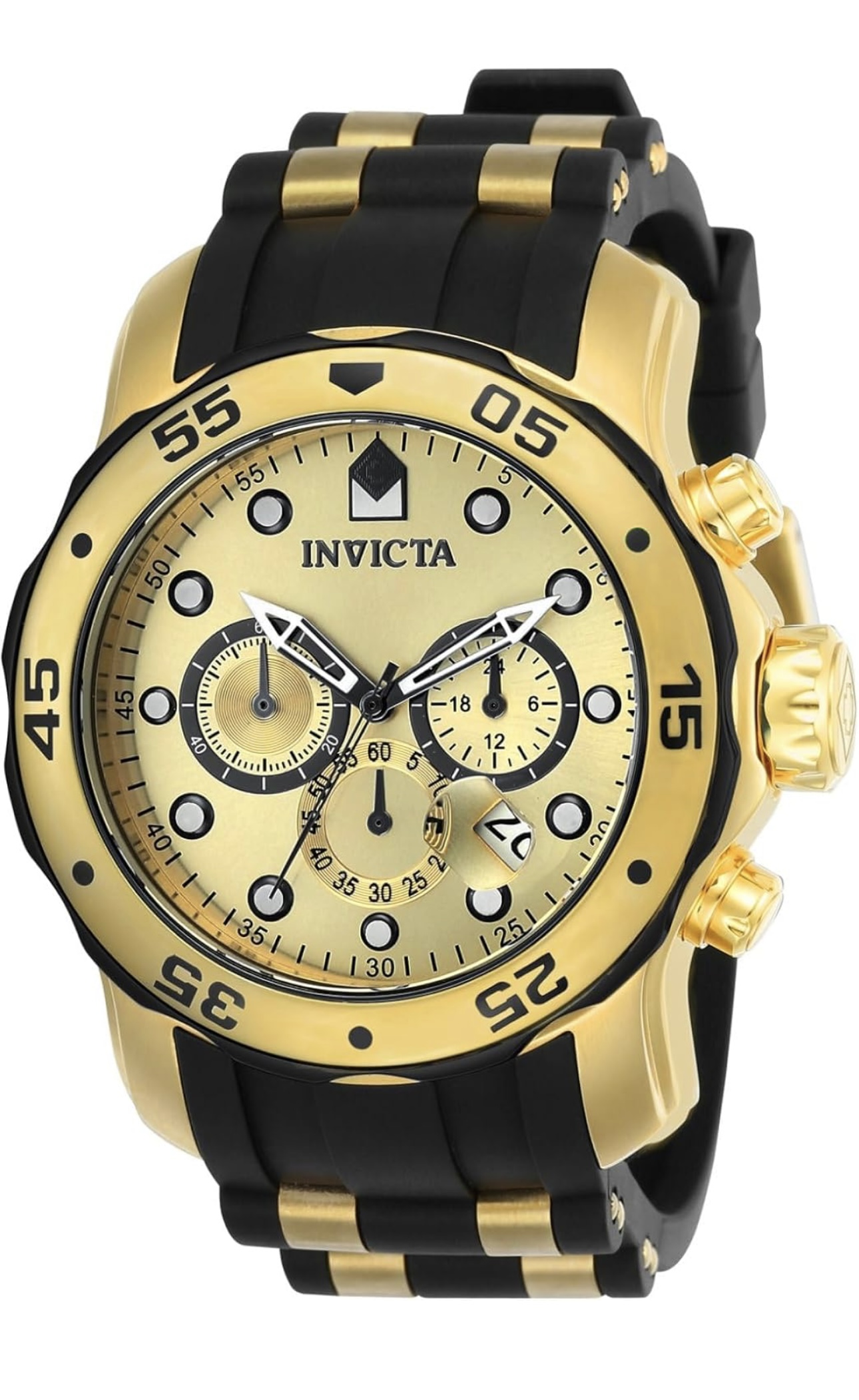 Reloj Invicta 48mm Cubierta Zafiro Negro Con Dorado
