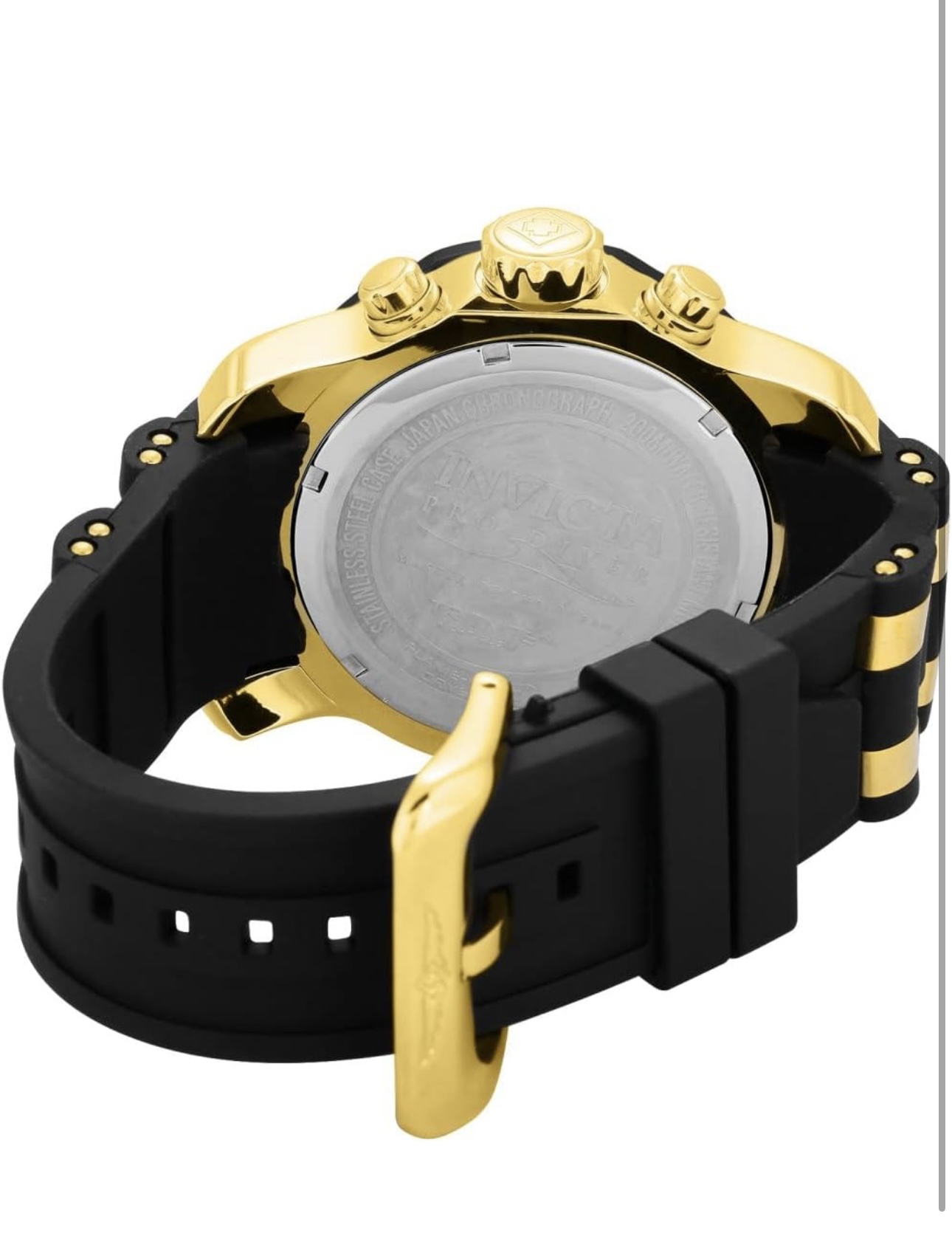Reloj Invicta 48mm Cubierta Zafiro Negro Con Dorado