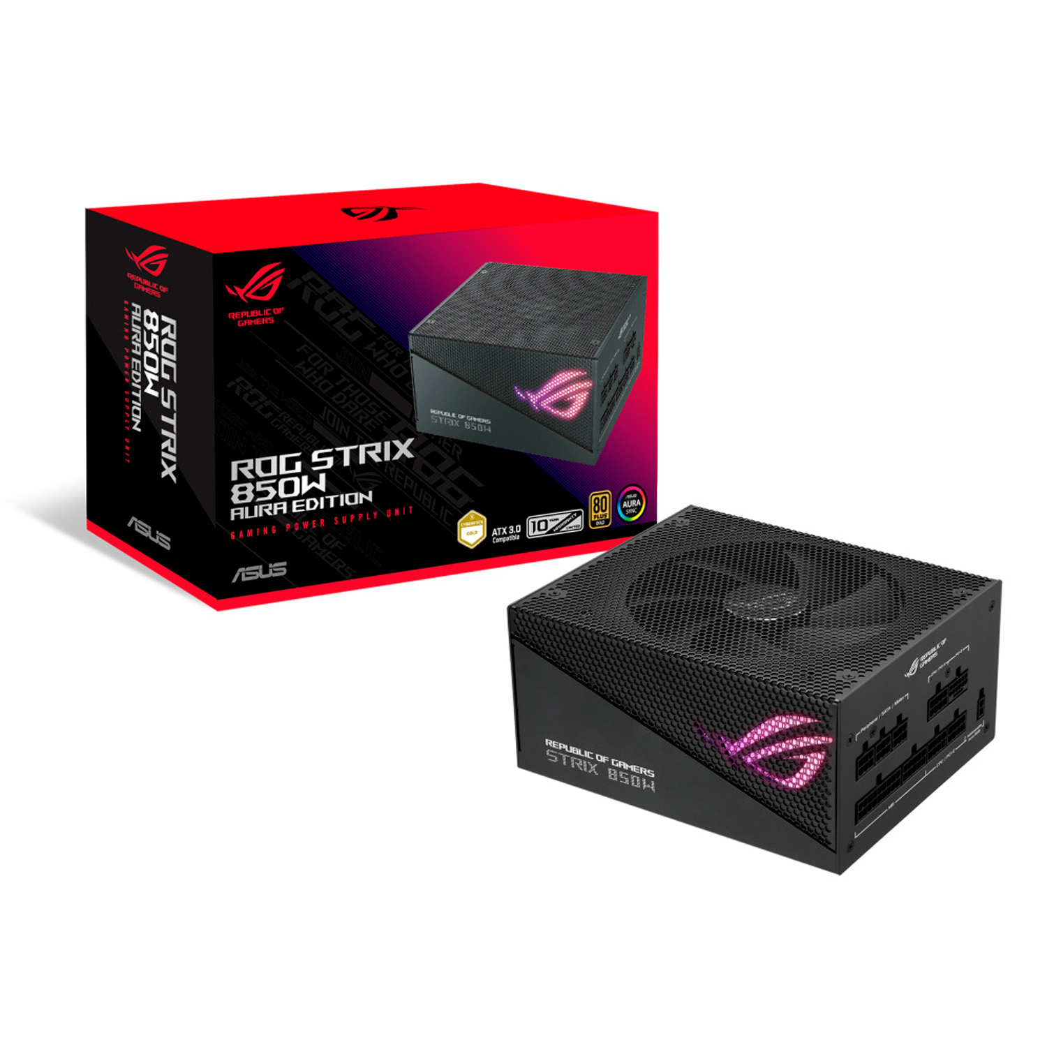 Fuente de Poder Asus Rog Strix 850W 80Plus Gold Aura Gaming Rgb Atx.