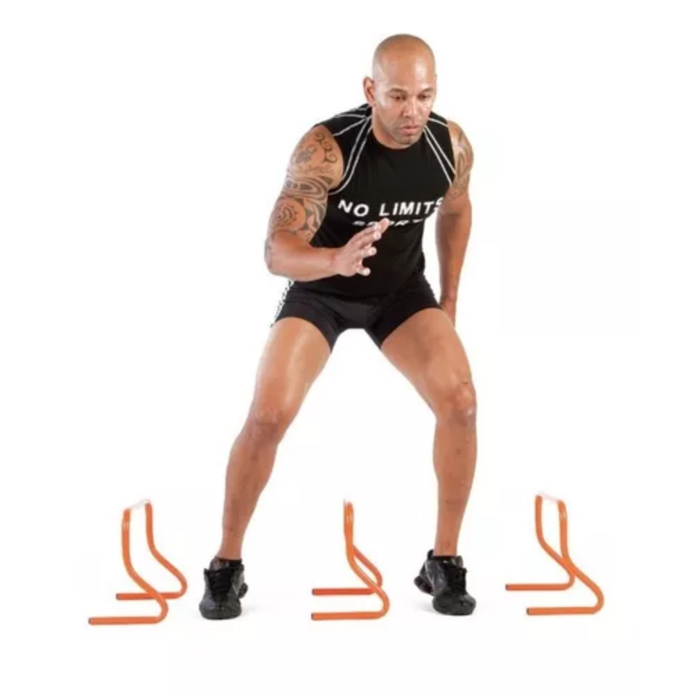 Kit De Entrenamiento 5 Vallas 15cm De Altura Naranjas
