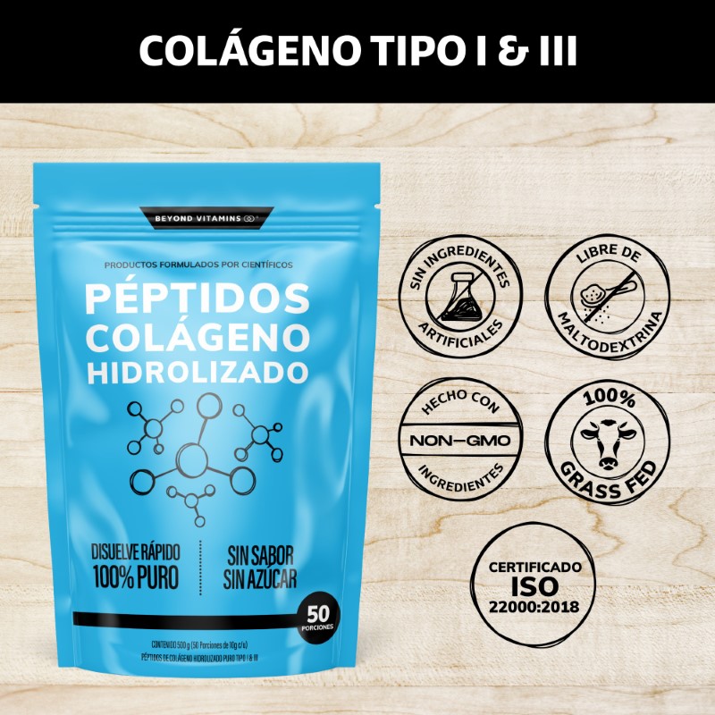 Suplemento Alimenticio Beyond Vitamins Péptidos de Colágeno Hidrolizado 500 gr