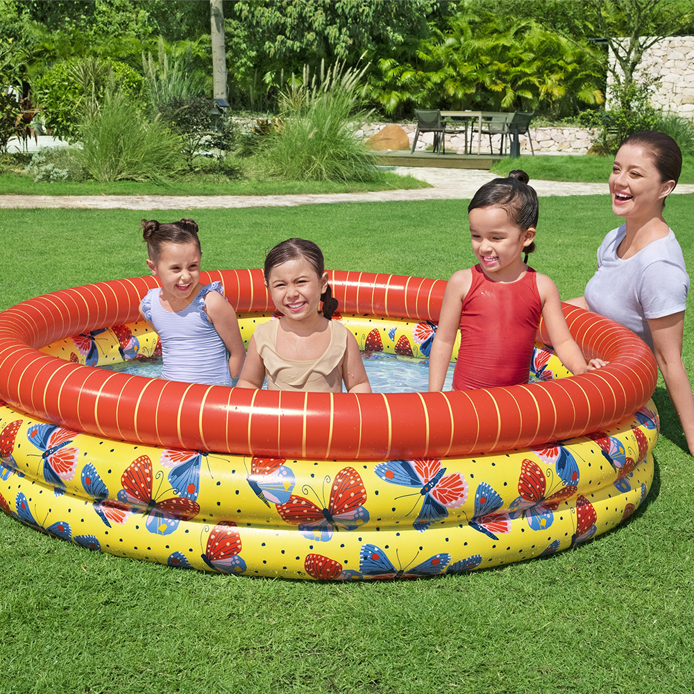 Alberca Inflable Infantil Redonda Bestway Diseño Mariposas