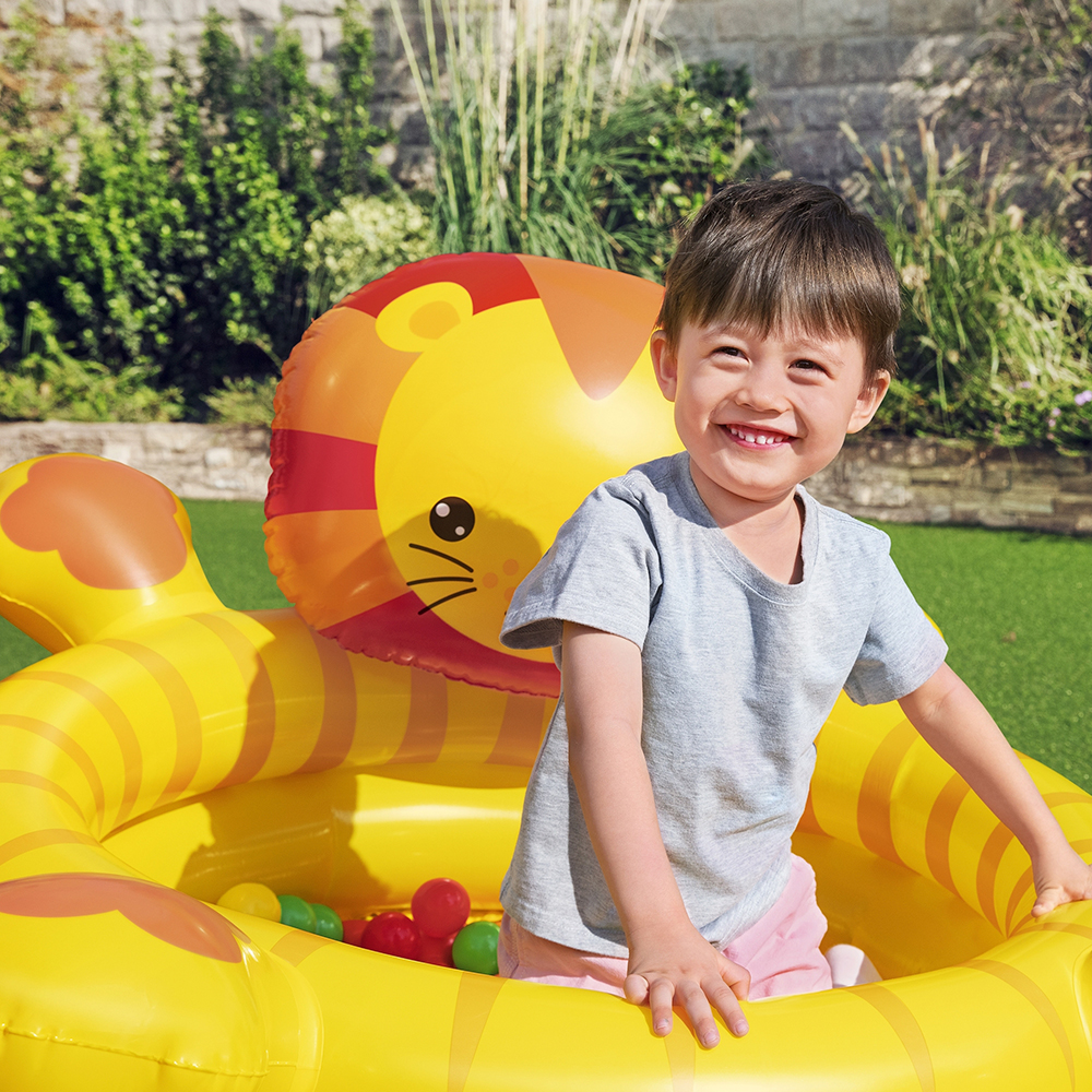 Alberca De Pelotas Piscina Infable Para Niños Diseño Leon