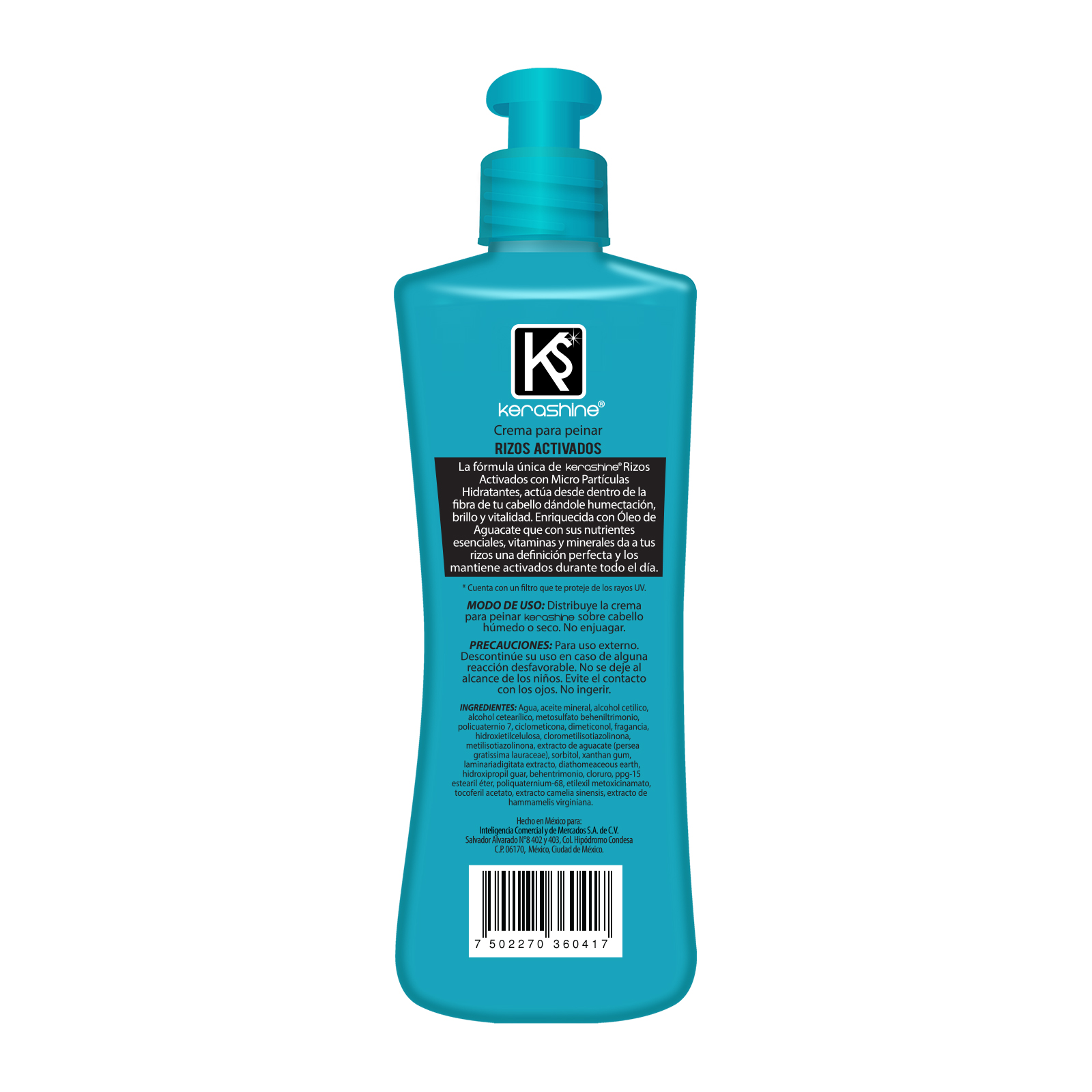 kerashine crema para peinar rizos activados 270 -3pz