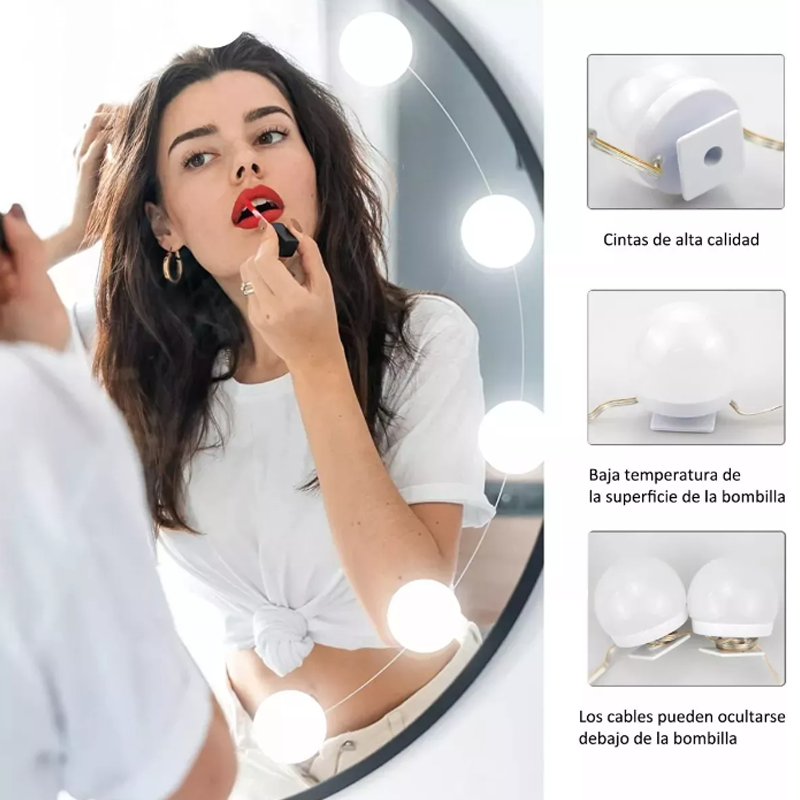 Focos Led Regulables Para Espejo De Tocador, 12 Piezas.