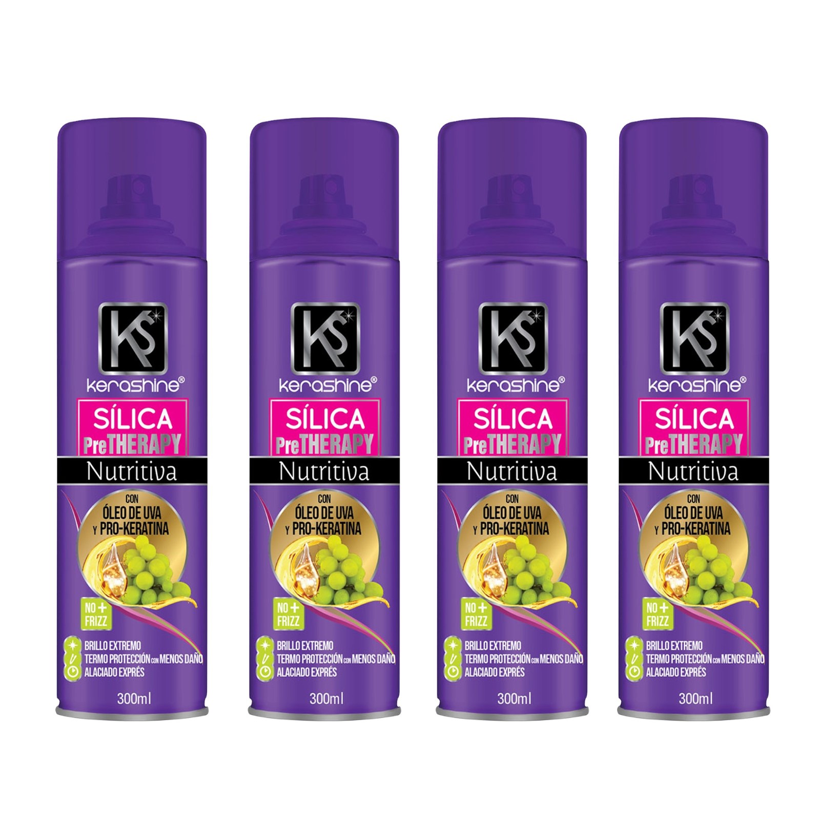 kerashine sílica en spray Termo protector uva 300 ml - 4 pz